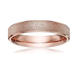 Frosted rose gold band ring size  11 New with tags